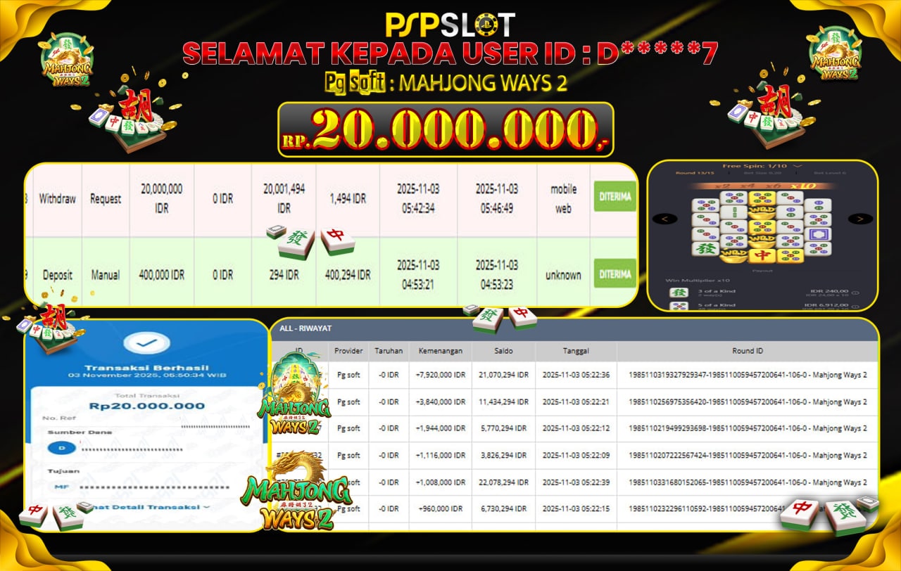 BUKTI JACKPOT PSPSLOT